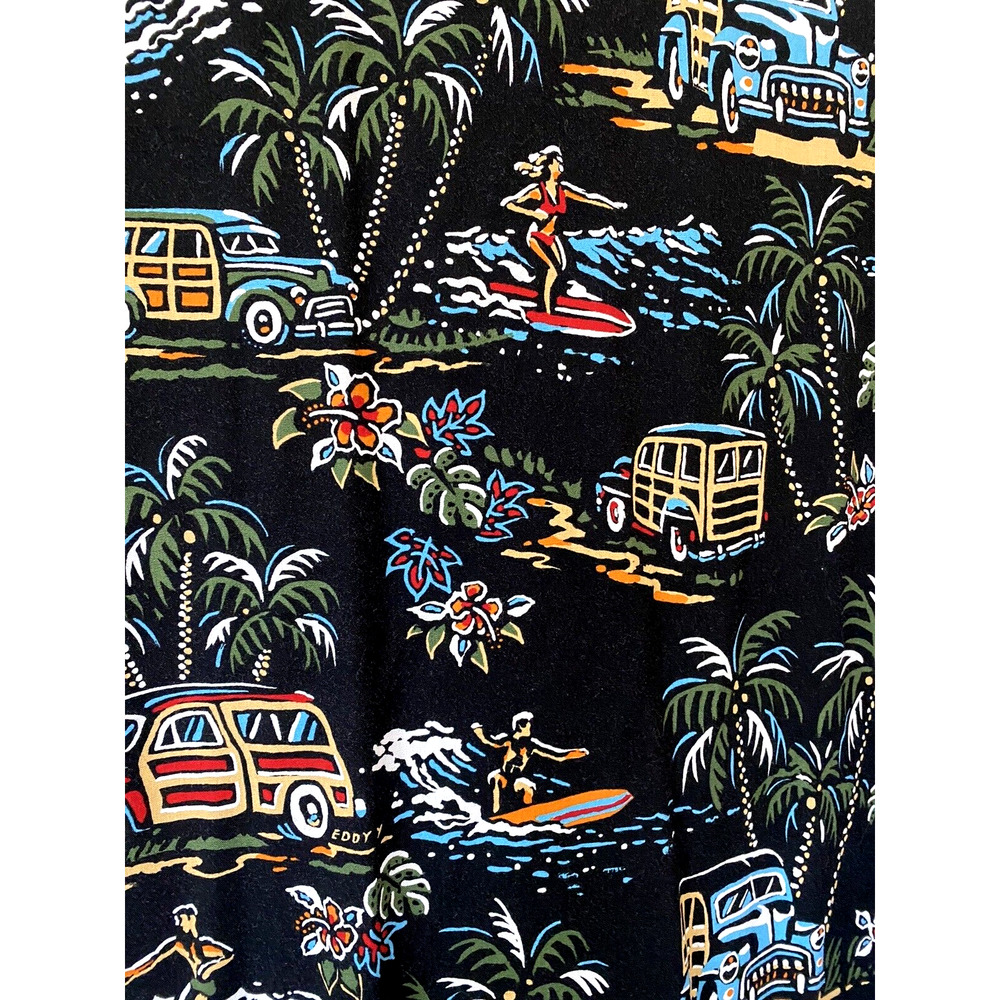 Reyn Spooner Art Of Eddy Y Men Shirt Button Down Palm Car Surf Tropical … - Picture 5 of 6